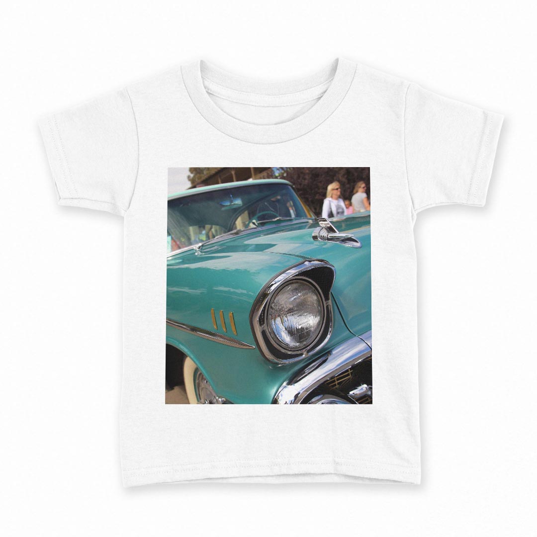 tシャツ キッズ 半袖 白地 デザイン 120 サイズ Tシャツ ティーシャツ T shirt 011796 外国 車 写真