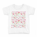tシャツ キッズ 半袖 白地 デザイン 90 Tシャツ ティーシャツ T shirt 011876 花柄 ピンク かわいい(4)
