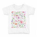 tシャツ キッズ 半袖 白地 デザイン 150 サイズ Tシャツ ティーシャツ T shirt 011884 花柄 模様 かわいい(4)