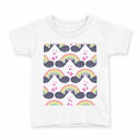tシャツ キッズ 半袖 白地 デザイン 150 サイズ Tシャツ ティーシャツ T shirt 012008 クジラ 虹 ハート(4)