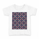 tシャツ キッズ 半袖 白地 デザイン 100 サイズ Tシャツ ティーシャツ T shirt 012094 模様 幾何学模様 柄(4)