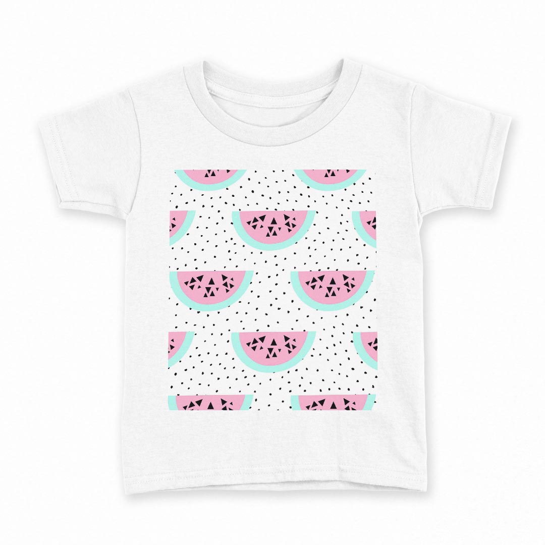 tシャツ キッズ 半袖 白地 デザイン 160 サイズ Tシャツ ティーシャツ T shirt 012153 スイカ　ドット　夏