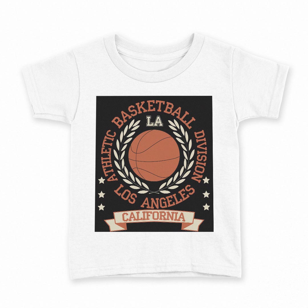 tシャツ キッズ 半袖 白地 デザイン 90 Tシャツ ティーシャツ T shirt 012256 バスケ ボール 英語