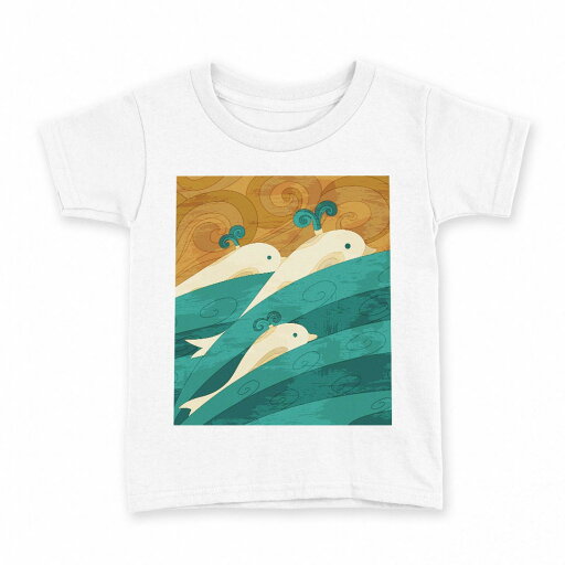 tシャツ キッズ 半袖 白地 デザイン 90 Tシャツ ティーシャツ T shirt 012356 クジラ 海 波 tシャツ キッズ 半袖 白地 デザイン 90 Tシャツ ティーシャツ T shirt 012356 クジラ 海 波