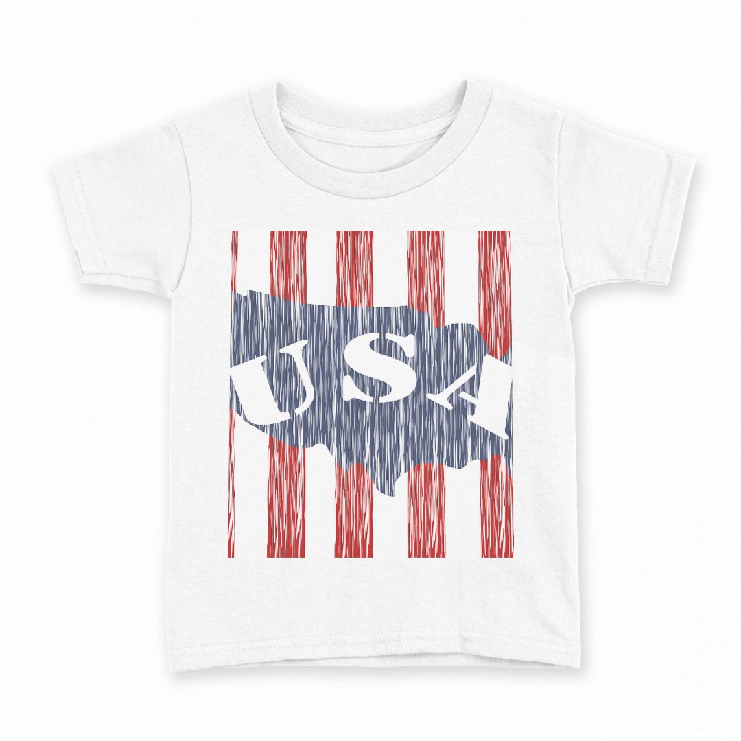 Other - tシャツ キッズ 半袖 白地 デザイン 110 サイズ Tシャツ ティーシャツ T shirt 012363 アメリカ　ストライプ　ロゴ