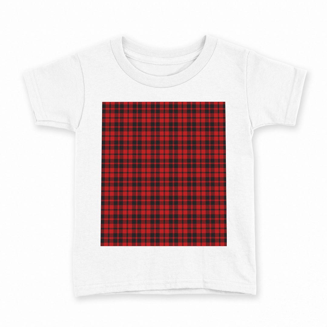 tシャツ キッズ 半袖 白地 デザイン 130 サイズ Tシャツ ティーシャツ T shirt 012410 赤　青　チェック