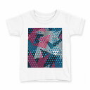 tシャツ キッズ 半袖 白地 デザイン 140 サイズ Tシャツ ティーシャツ T shirt 012438 カラフル ドット ボーダー(4)