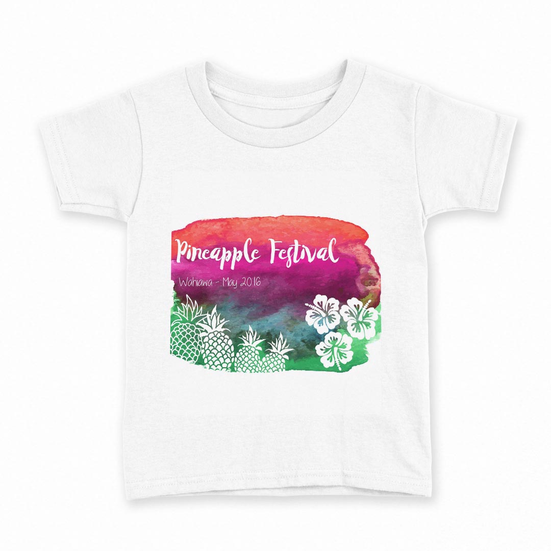 tシャツ キッズ 半袖 白地 デザイン 100 サイズ Tシャツ ティーシャツ T shirt 012497 パイナップル　..