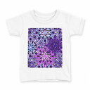 tシャツ キッズ 半袖 白地 デザイン 130 サイズ Tシャツ ティーシャツ T shirt 012534 紫 ピンク 柄(4)