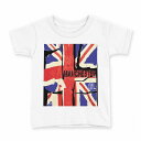 tシャツ キッズ 半袖 白地 デザイン 140 サイズ Tシャツ ティーシャツ T shirt 012698 ユニオンジャック 国旗 イギリス(4)