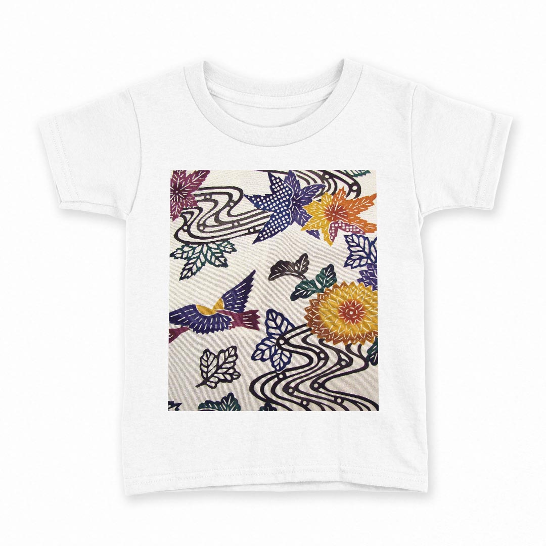 tシャツ キッズ 半袖 白地 デザイン 100 サイズ Tシャツ ティーシャツ T shirt 012932 和　和柄　鳥