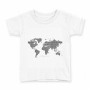 tシャツ キッズ 半袖 白地 デザイン 110 サイズ Tシャツ ティーシャツ T shirt 012961 世界地図 地図(4)