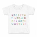 tシャツ キッズ 半袖 白地 デザイン 130 サイズ Tシャツ ティーシャツ T shirt 013171 アルファベット 英語(4)