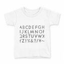 tシャツ キッズ 半袖 白地 デザイン 130 サイズ Tシャツ ティーシャツ T shirt 013195 アルファベット 記号(4)