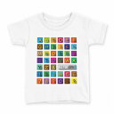tシャツ キッズ 半袖 白地 デザイン 100 サイズ Tシャツ ティーシャツ T shirt 013199 アルファベット 数字 記号(4)