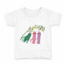 tシャツ キッズ 半袖 白地 デザイン 100 サイズ Tシャツ ティーシャツ T shirt 013210 七夕 笹 イベント