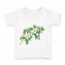 tシャツ キッズ 半袖 白地 デザイン 150 サイズ Tシャツ ティーシャツ T shirt 013211 七夕 笹 イベント(4)