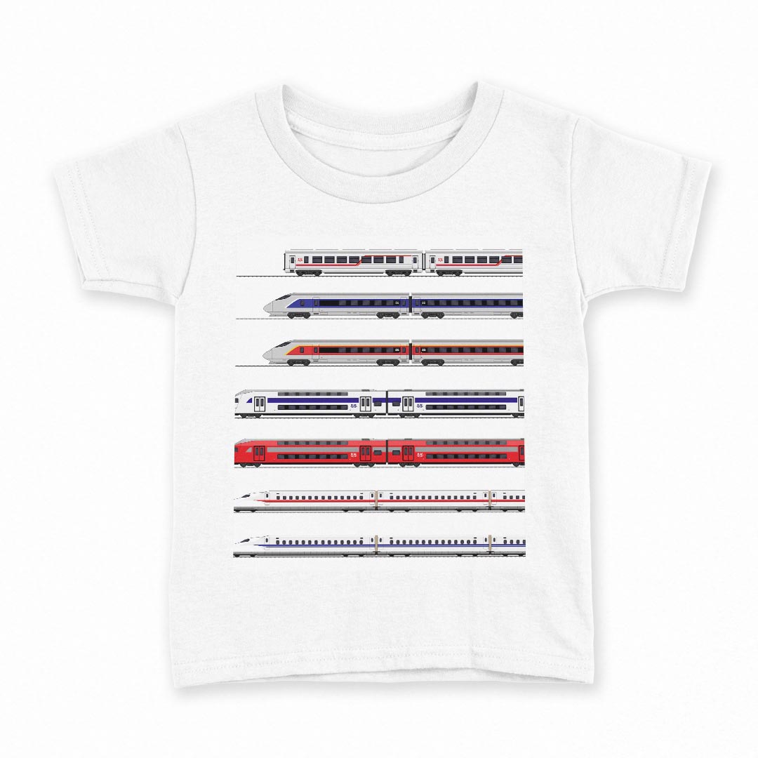 Other - tシャツ キッズ 半袖 白地 デザイン 130 サイズ Tシャツ ティーシャツ T shirt 013216 乗り物　新幹線　電車
