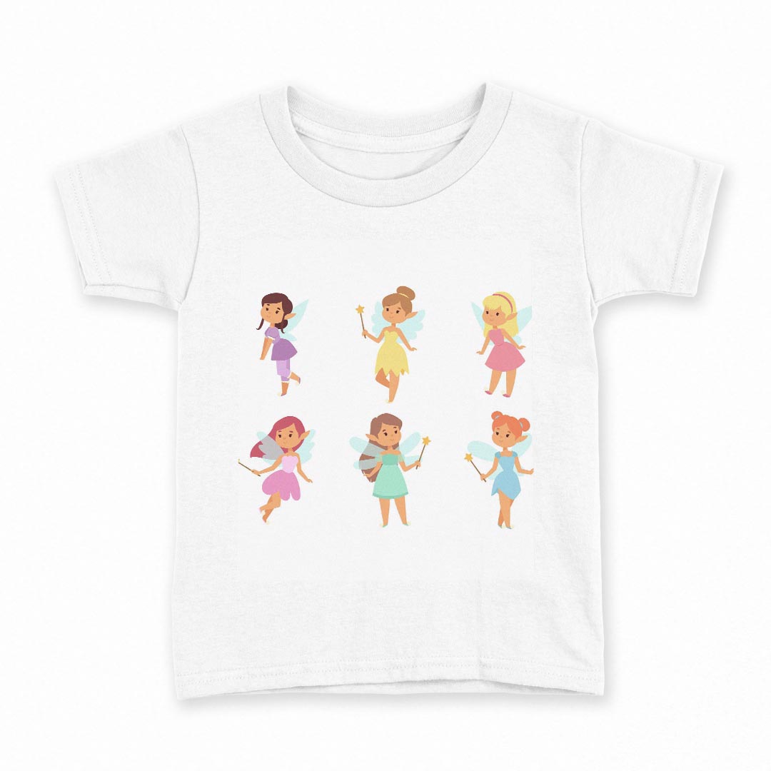 tシャツ キッズ 半袖 白地 デザイン 140 サイズ Tシャツ ティーシャツ T shirt 013249 妖精　かわいい