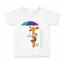 tシャツ キッズ 半袖 白地 デザイン 160 サイズ Tシャツ ティーシャツ T shirt 013253 動物 サル きりん(4)