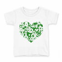tシャツ キッズ 半袖 白地 デザイン 120 サイズ Tシャツ ティーシャツ T shirt 013312 動物 緑 犬(4)
