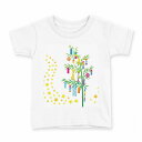 tシャツ キッズ 半袖 白地 デザイン 130 サイズ Tシャツ ティーシャツ T shirt 013355 七夕 イベント 星