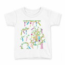 tシャツ キッズ 半袖 白地 デザイン 110 サイズ Tシャツ ティーシャツ T shirt 013441 七夕 イベント 笹