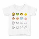 tシャツ キッズ 半袖 白地 デザイン 140 サイズ Tシャツ ティーシャツ T shirt 013543 動物 可愛い 子供(4)