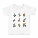 tシャツ キッズ 半袖 白地 デザイン 100 サイズ Tシャツ ティーシャツ T shirt 013564 ロボット 機械