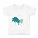 tシャツ キッズ 半袖 白地 デザイン 90 Tシャツ ティーシャツ T shirt 013623 木 人 飛行機(4)