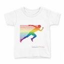 tシャツ キッズ 半袖 白地 デザイン 100 サイズ Tシャツ ティーシャツ T shirt 013696 スポーツ カラフル レインボー(4)