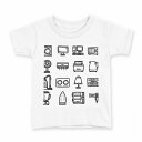 tシャツ キッズ 半袖 白地 デザイン 120 サイズ Tシャツ ティーシャツ T shirt 013761 イラスト アイコン 家電(4)
