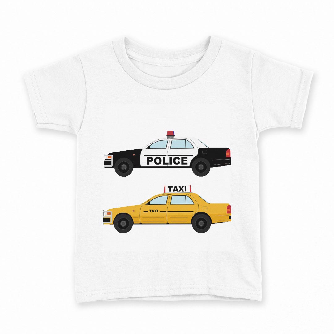 T-Shirts （Short Sleeve） - tシャツ キッズ 半袖 白地 デザイン 100 サイズ Tシャツ ティーシャツ T shirt 013768 車　乗り物