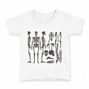tシャツ キッズ 半袖 白地 デザイン 110 サイズ Tシャツ ティーシャツ T shirt 013822 骸骨 模型(4)