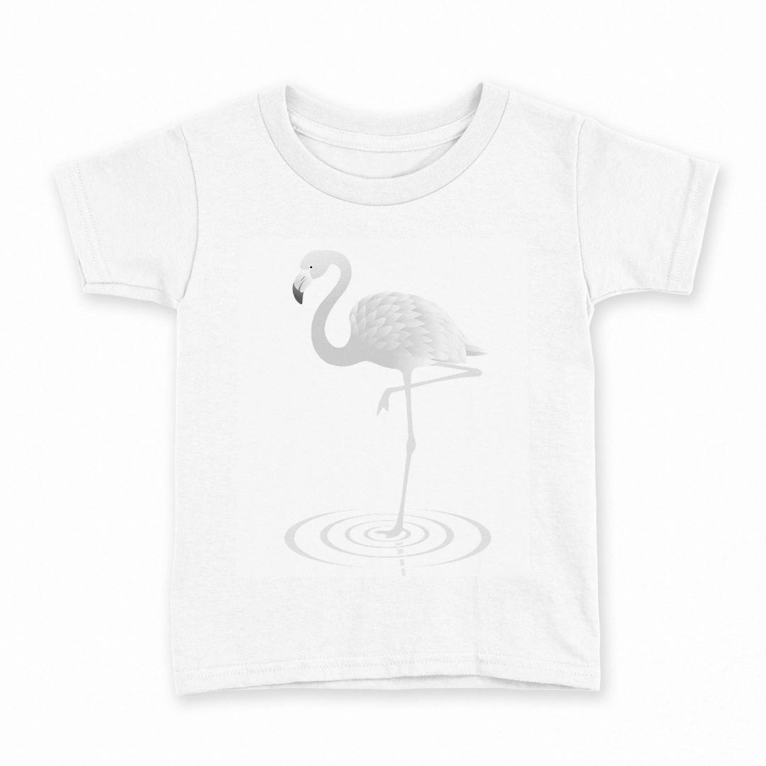 Rakuten - tシャツ キッズ 半袖 白地 デザイン 100 サイズ Tシャツ ティーシャツ T shirt 013880 フラミンゴ　動物　アニマル