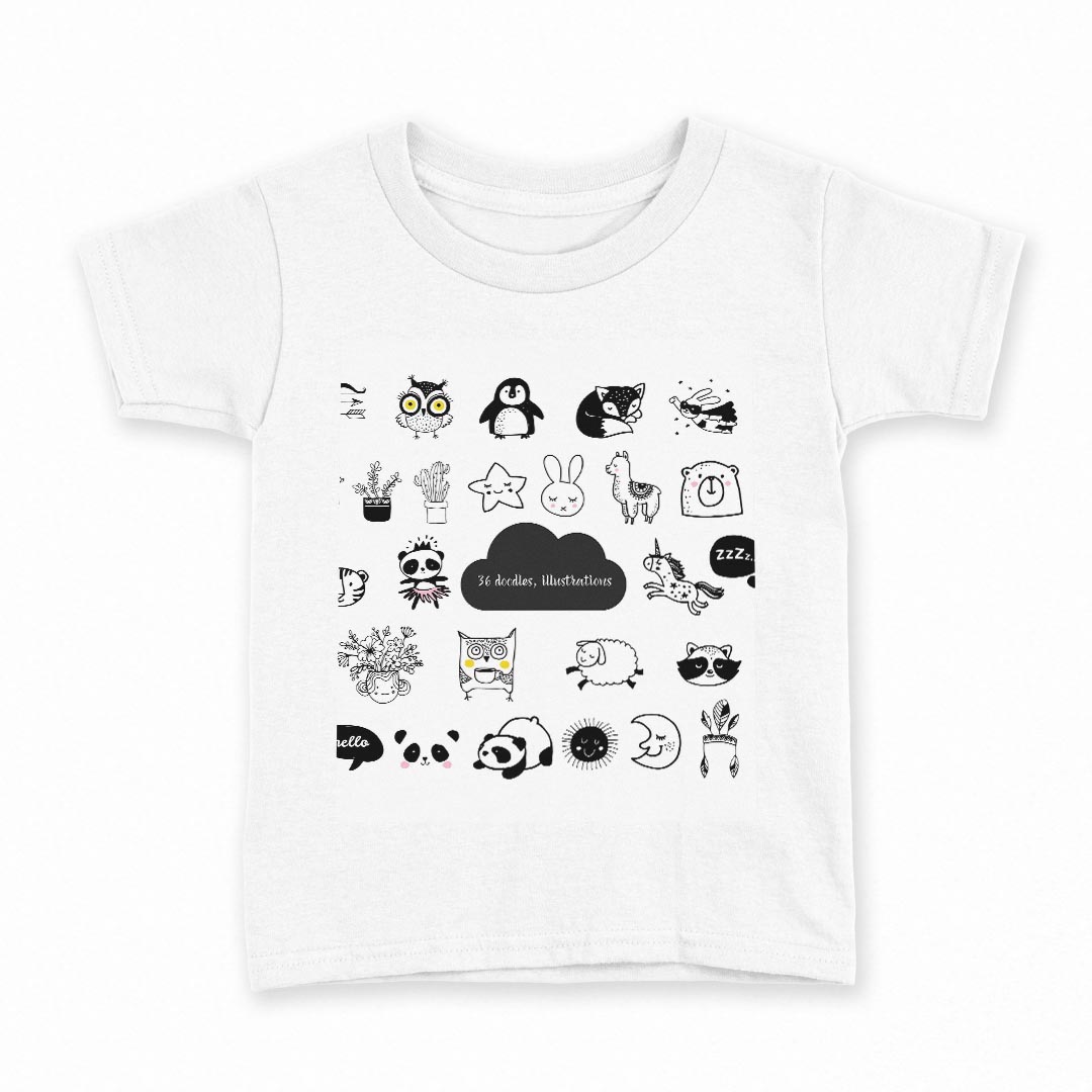 Other - tシャツ キッズ 半袖 白地 デザイン 100 サイズ Tシャツ ティーシャツ T shirt 013920 動物　アニマル　星