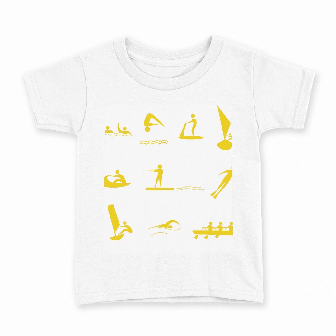 tシャツ キッズ 半袖 白地 デザイン 130 サイズ Tシャツ ティーシャツ T shirt 014119 海　ヨット　ボート(4)