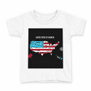 tシャツ キッズ 半袖 白地 デザイン 140 サイズ Tシャツ ティーシャツ T shirt 014295 アメリカ 国旗 地図(4)