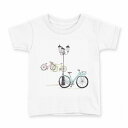 tシャツ キッズ 半袖 白地 デザイン 140 サイズ Tシャツ ティーシャツ T shirt 014435 自転車 おしゃれ(4)