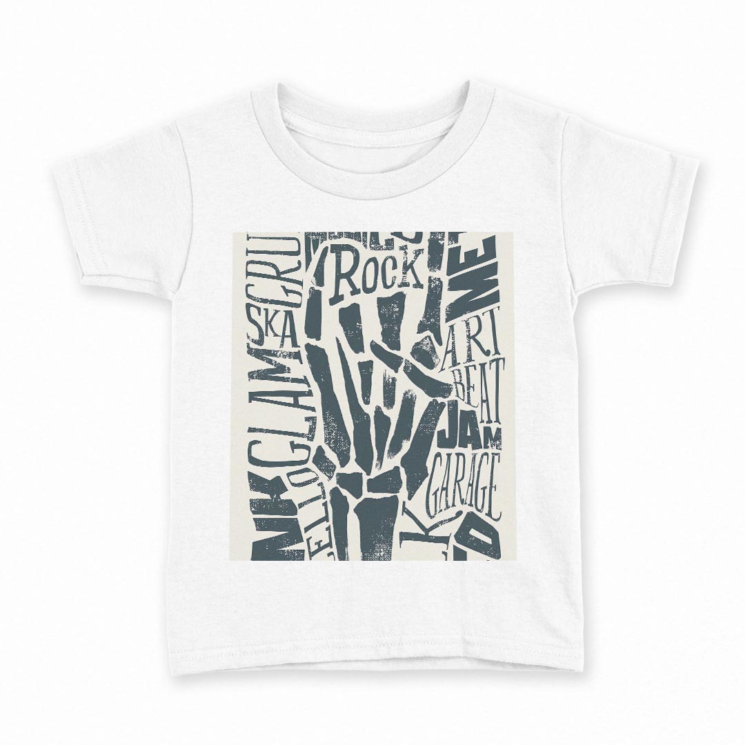T-Shirts （Short Sleeve） - tシャツ キッズ 半袖 白地 デザイン 130 サイズ Tシャツ ティーシャツ T shirt 014522 音楽　ロック　メタル