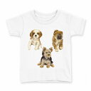 tシャツ キッズ 半袖 白地 デザイン 130 サイズ Tシャツ ティーシャツ T shirt 014619 犬 動物 アニマル(4)