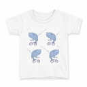 tシャツ キッズ 半袖 白地 デザイン 130 サイズ Tシャツ ティーシャツ T shirt 014757 くじら 自転車 模様(4)