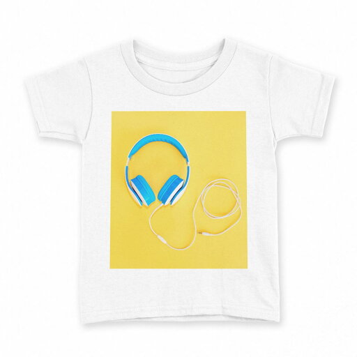 tシャツ キッズ 半袖 白地 デザイン 100 サイズ Tシャツ ティーシャツ T shirt 014884 ヘッドホン 音楽 黄色 イエロー tシャツ キッズ 半袖 白地 デザイン 100 サイズ Tシャツ ティーシャツ T shirt 014884 ヘッドホン 音楽 黄色 イエロー