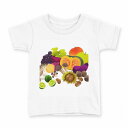 tシャツ キッズ 半袖 白地 デザイン 130 サイズ Tシャツ ティーシャツ T shirt 014995 秋 味覚 果物(4)
