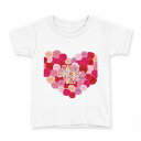tシャツ キッズ 半袖 白地 デザイン 150 サイズ Tシャツ ティーシャツ T shirt 015311 母の日 バラ 花 母 カーネーション
