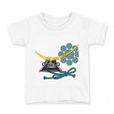 tシャツ キッズ 半袖 白地 デザイン 90 Tシャツ ティーシャツ T shirt 015318 こどもの日 鯉のぼり 兜 熊