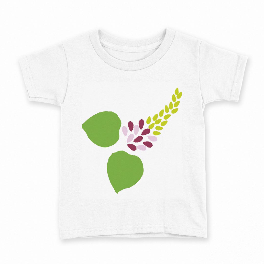 tシャツ キッズ 半袖 白地 デザイン 110 サイズ Tシャツ ティーシャツ T shirt 015435 花　絵　植物