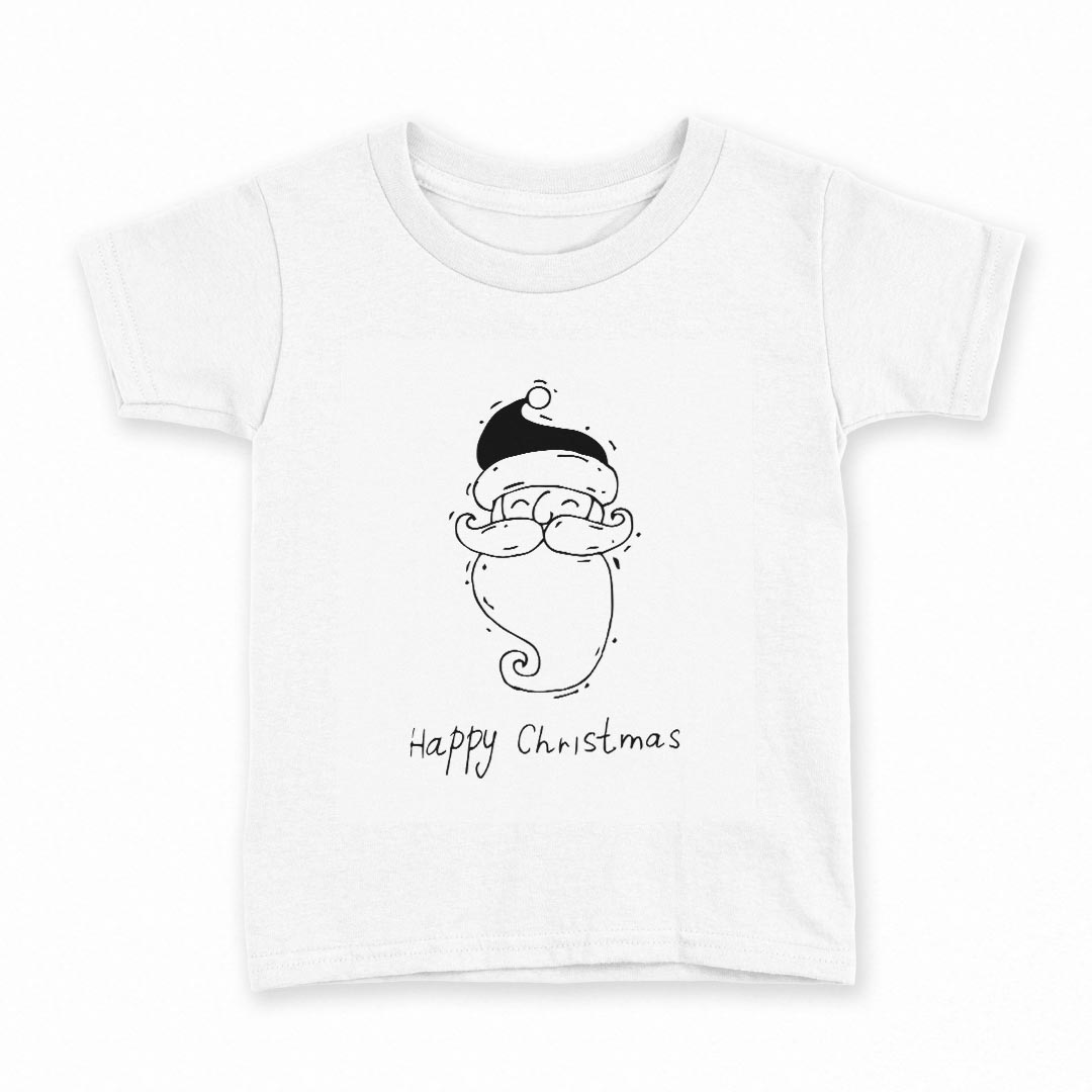 tシャツ キッズ 半袖 白地 デザイン 110 サイズ Tシャツ ティーシャツ T shirt 015486 クリスマス サンタクロース