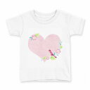 tシャツ キッズ 半袖 白地 デザイン 150 サイズ Tシャツ ティーシャツ T shirt 015568 ハート ピンク かわいい(4)
