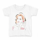 tシャツ キッズ 半袖 白地 デザイン 110 サイズ Tシャツ ティーシャツ T shirt 015570 女の人 きれい おしゃれ(4)
